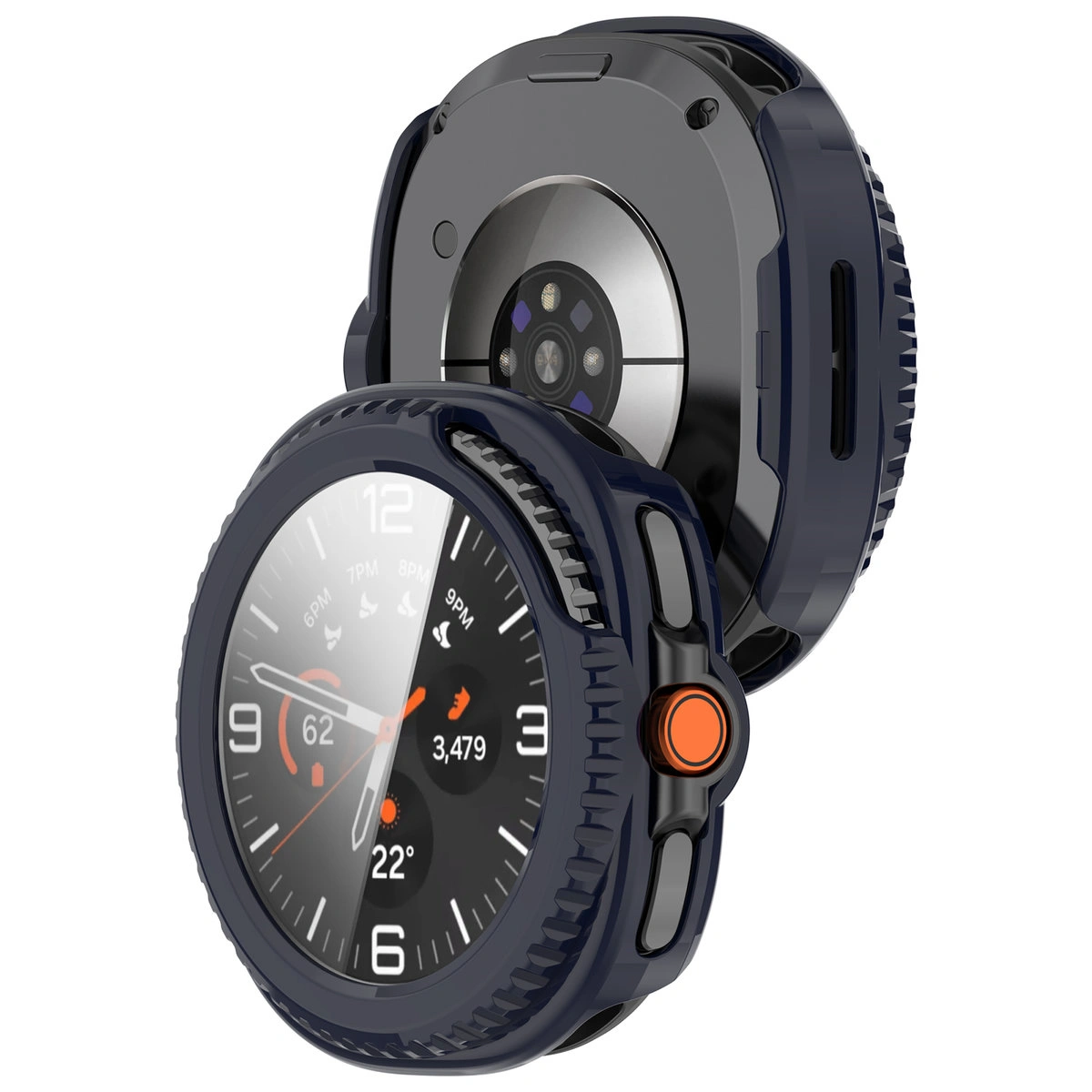 Etui z wbudowanym szkłem Bizon Case Watch Adamo do Galaxy Watch Classic 8 46 mm